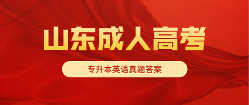 滨州成人高考专升本英语真题答案出炉！